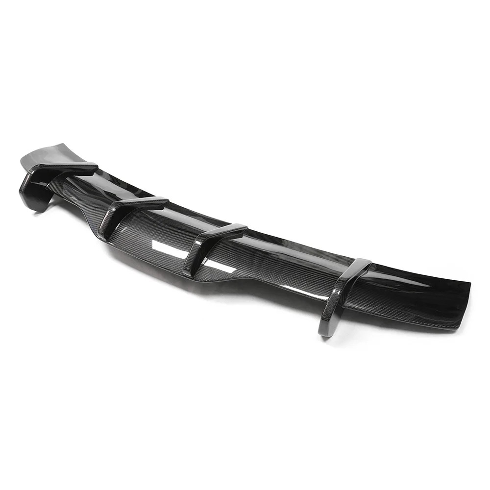 Real Carbon Fiber Rear Bumper Diffuser Lip V Style Fit for  Model S Plaid 2022+ Body Kit